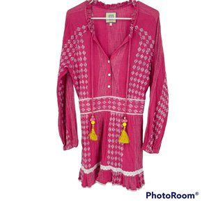 Pink Boho Mini Dress